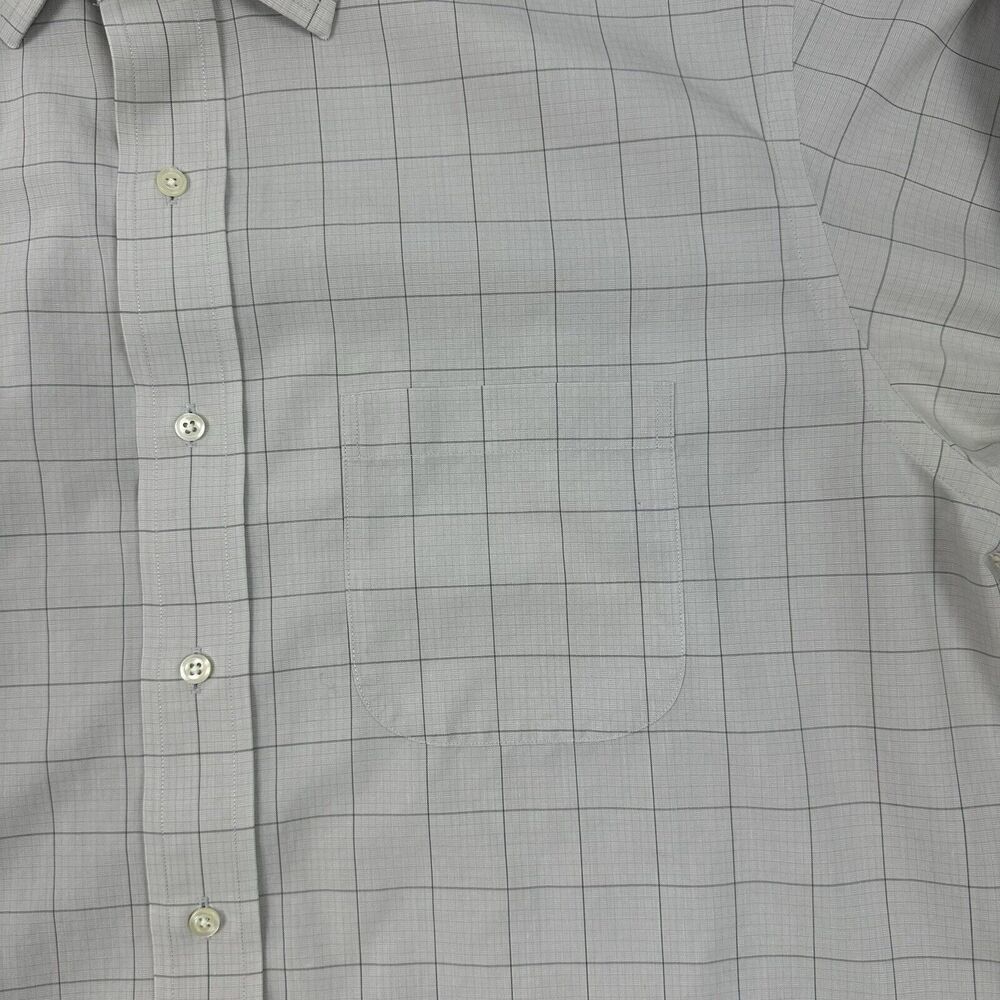 Brooks Brothers 346 Non Iron Shirt Mens 16.5 4/5 Gray  Mini Check Regular Fit - Picture 4 of 7
